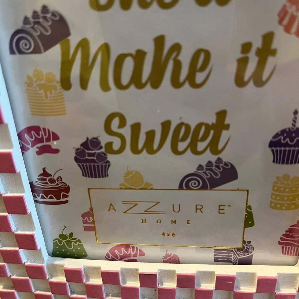 Pink Checkered Picture Frame